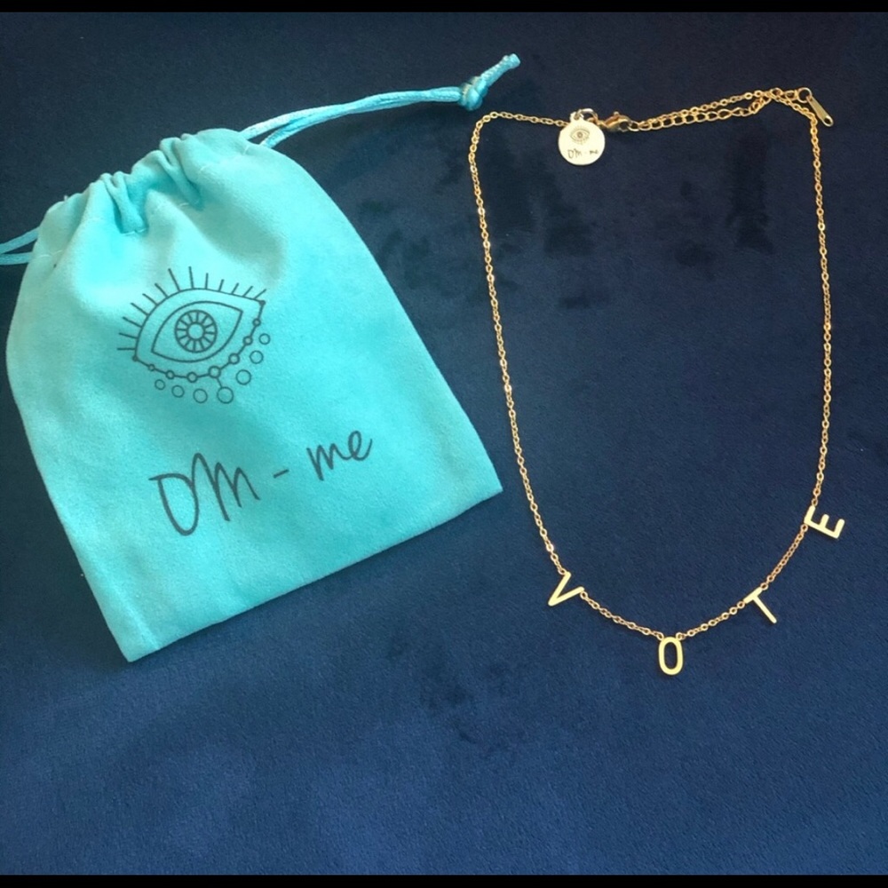 VOTE Necklace by OM-me designs gold plated